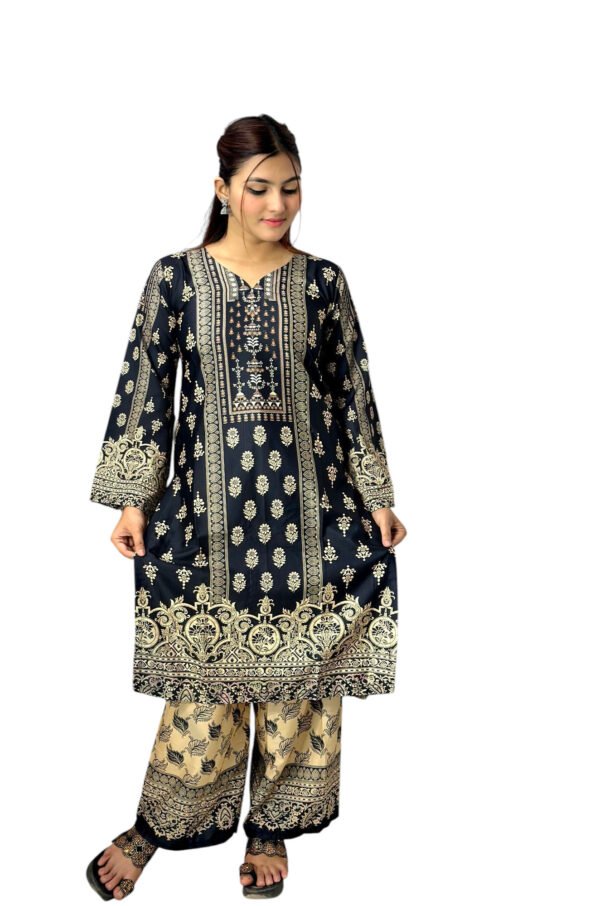 Luxury Dubai Silk 2 Piece Co-Ord Set -001