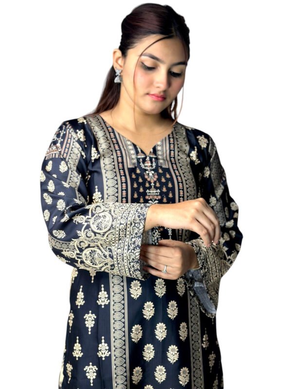 Luxury Dubai Silk 2 Piece Co-Ord Set -001 - Image 3