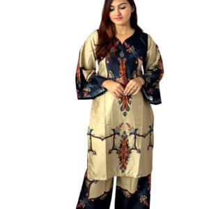 Luxury Dubai Silk 2 Piece Co-Ord Set -002