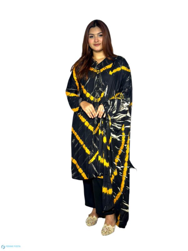 Cotton Batik Two-Piece Set (Kamiz and Dopatta) Batik-001 - Image 3