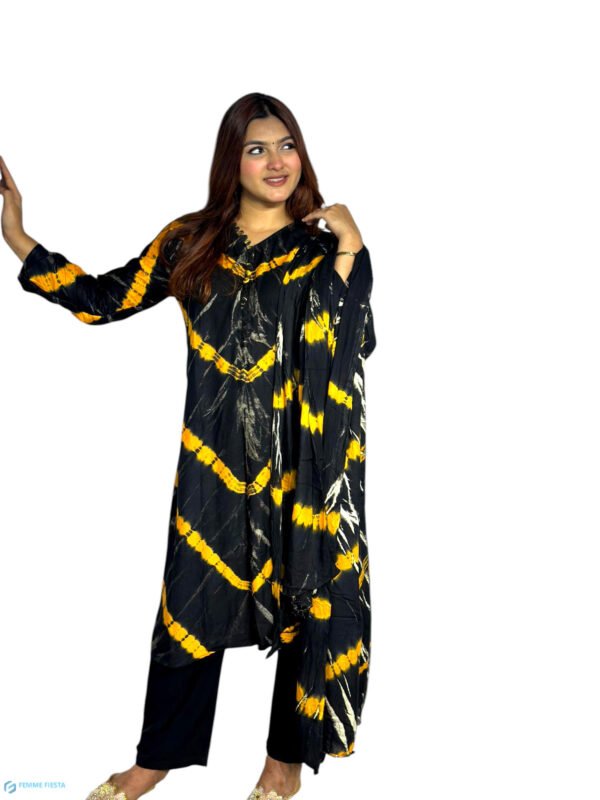 Cotton Batik Two-Piece Set (Kamiz and Dopatta) Batik-001 - Image 5
