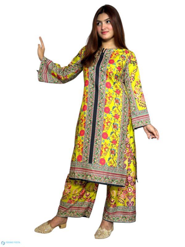 Luxury Dubai Silk 2 Piece Co-Ord Set - 005 - Image 5