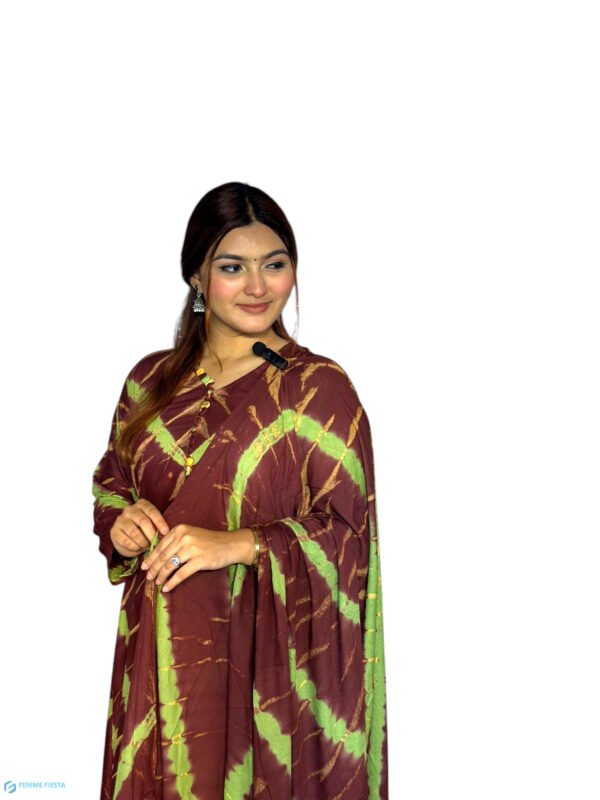 Cotton Batik Two-Piece Set (Kamiz and Dopatta) Batik-002 - Image 2