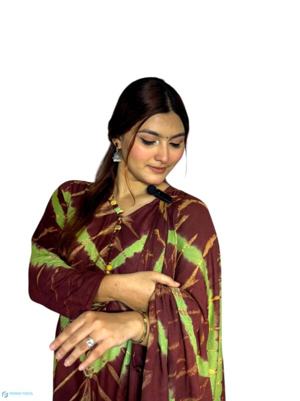Cotton Batik Two-Piece Set (Kamiz and Dopatta) Batik-002 - Image 3