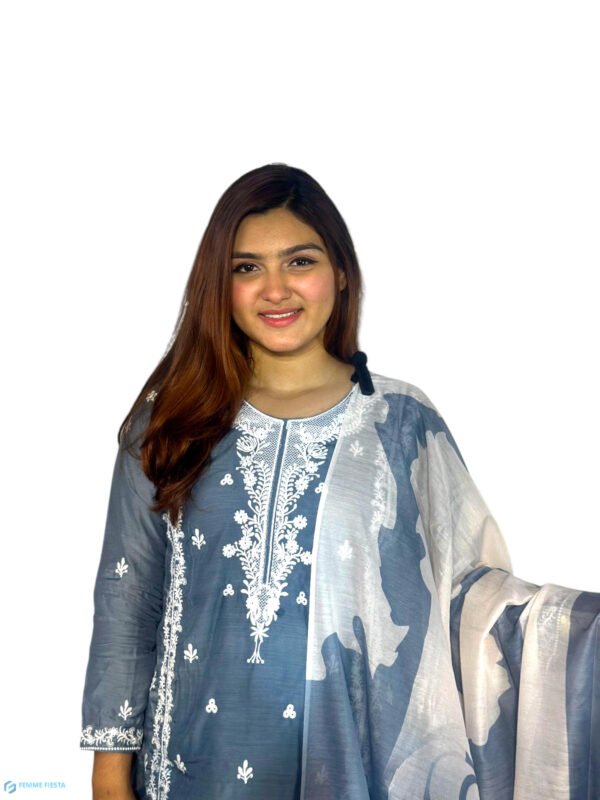 Premium Cotton Ambroidered Two Piece set (Kameez and Dopatta) PCA-001