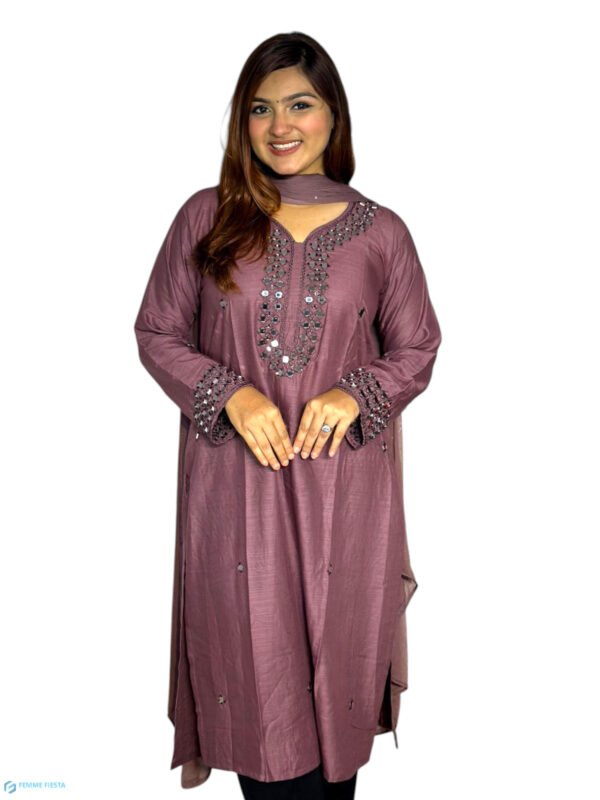 China Cotton Two-Piece Set (Kamiz and Dopatta)