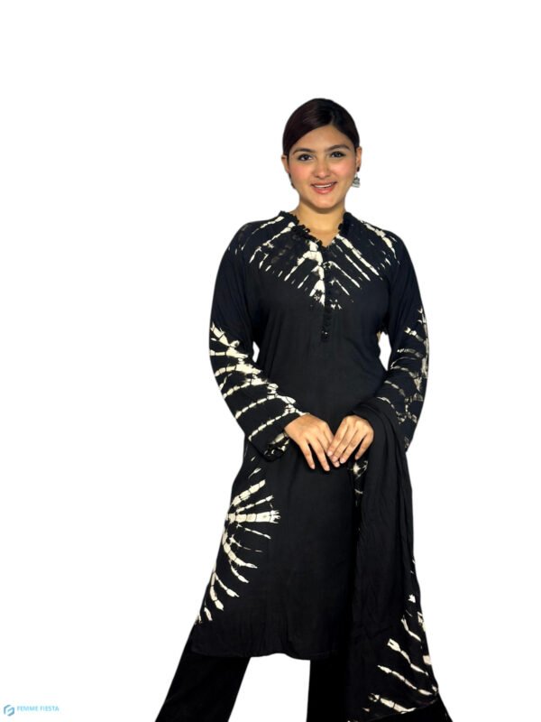Cotton Batik Two-Piece Set (Kamiz and Dopatta) Batik-003