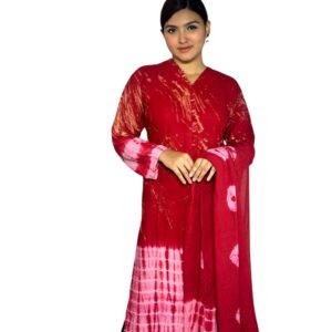 Cotton Batik Two-Piece Set (Kamiz and Dopatta) Batik-004