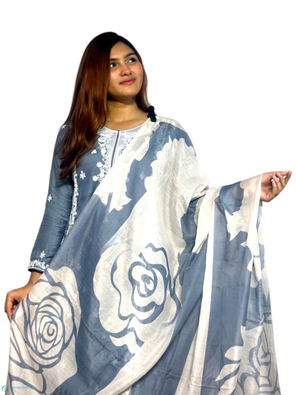 Premium Cotton Ambroidered Two Piece set (Kameez and Dopatta) PCA-001 - Image 2