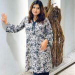 Elegant Grey Floral Korean Georgette One-Piece Dress