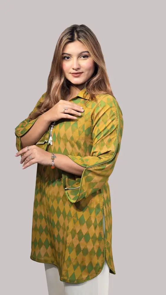 elegant geometric kabli cut georgette tunic elegant geometric kabli cut georgette tunic