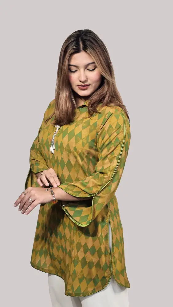elegant geometric kabli cut georgette tunic elegant geometric kabli cut georgette tunic